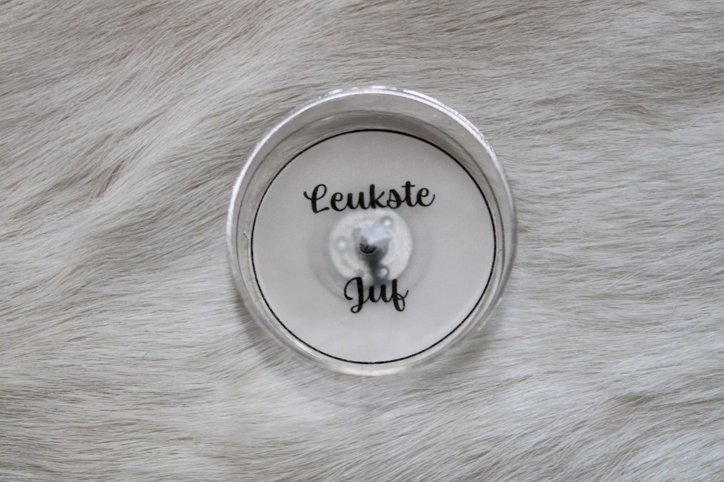 Waxinelicht 'Leukste juf'