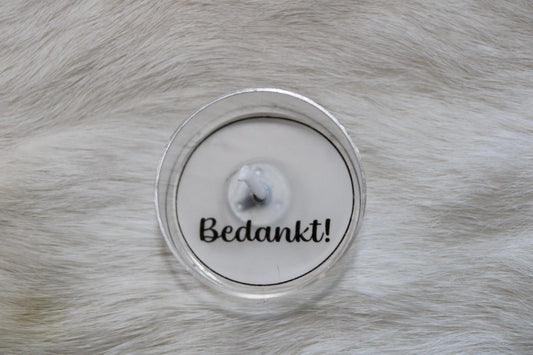 Waxinelicht 'Bedankt'