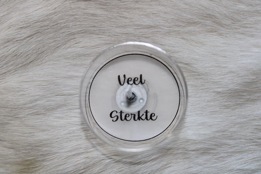 Waxinelicht 'Veel sterkte'