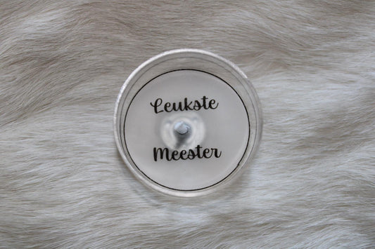 Waxinelicht 'Leukste meester'