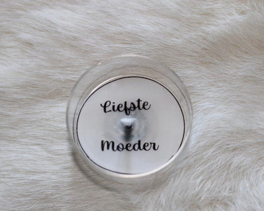 Waxinelicht 'Liefste moeder'
