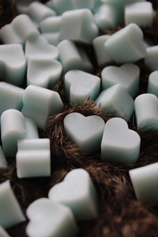 Waxmelt hartjes Babyblauw